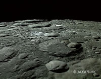ハイビジョンカメラで撮影した月面